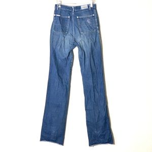 Brittania | Vintage 90’s Y2K high waisted wide leg jeans no front pockets sz 25